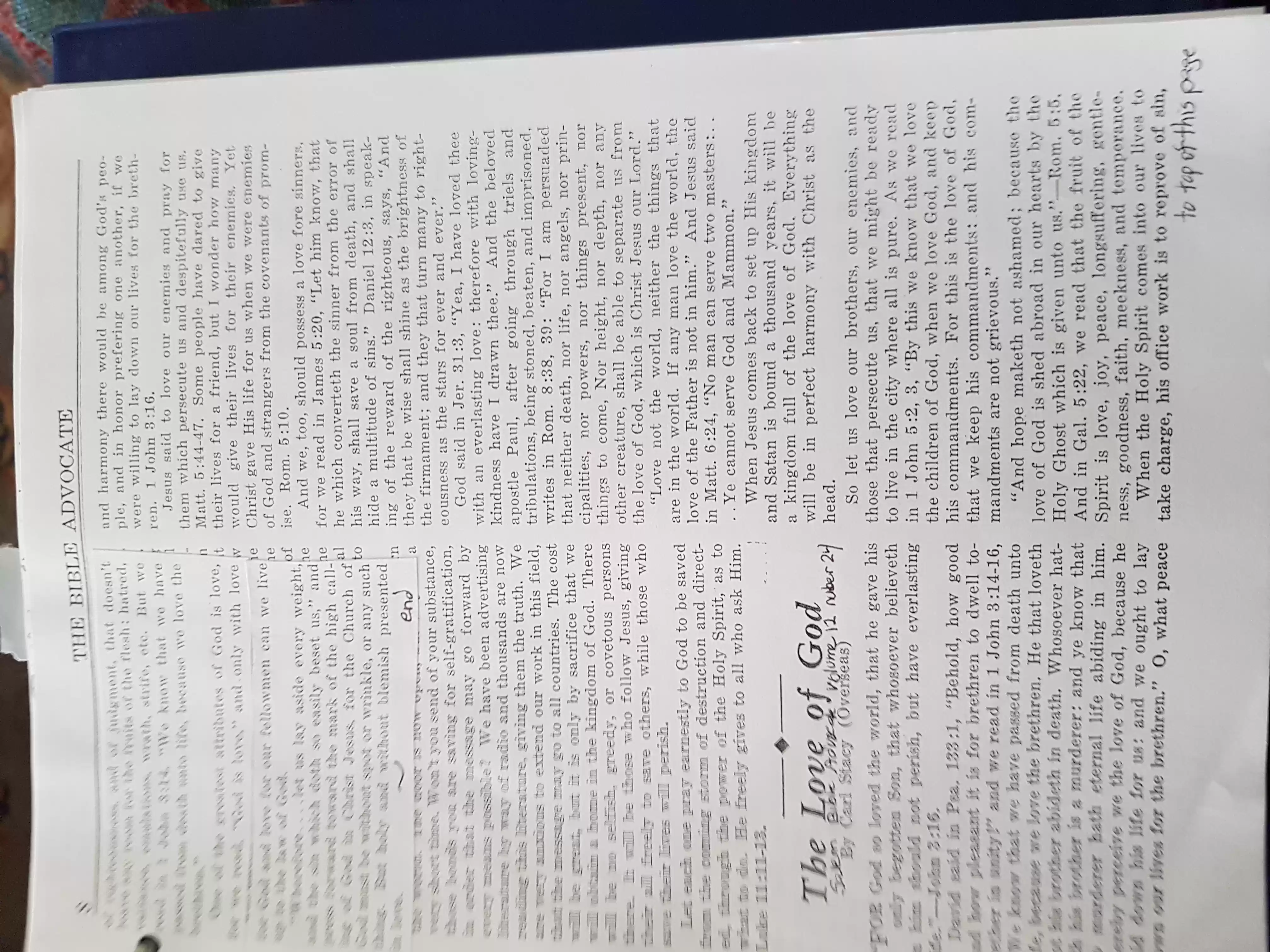 Love of God by Carl Stacy in MZR (year)